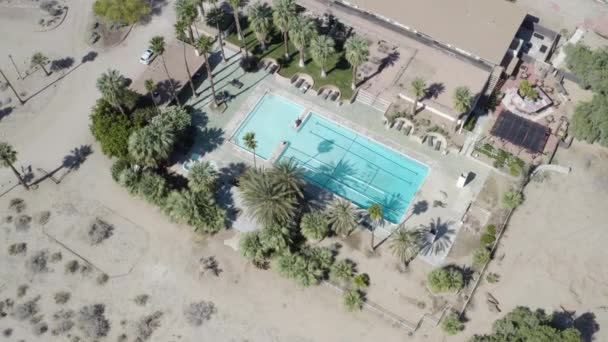 Aerial Palms Hotel Borrego Springs California — стокове відео