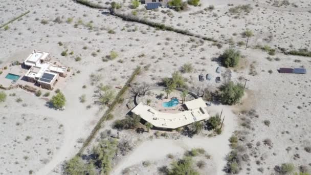 Luftaufnahme Von Wüstenhäusern Borrego Springs Kalifornien — Stockvideo