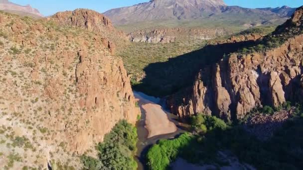 Horní Solná Řeka Rooseveltského Jezera Arizona — Stock video