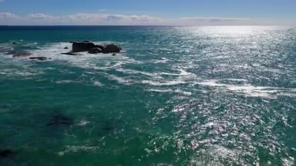 Cape Towns Lenyűgöző Strandok Tökéletes Családbarát Strand Melegebb Víz Gyönyörű — Stock videók