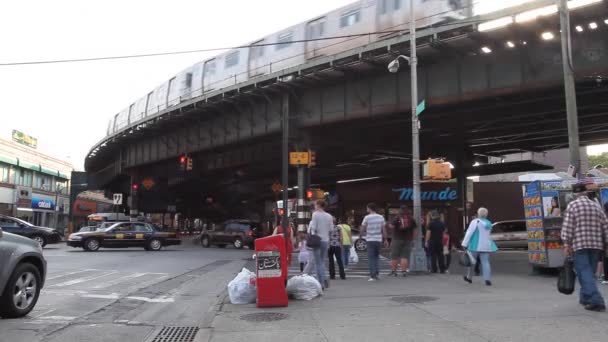 Güneşli Bir Günde Brooklyn New York Brighton Sahili Nde Yoğun — Stok video