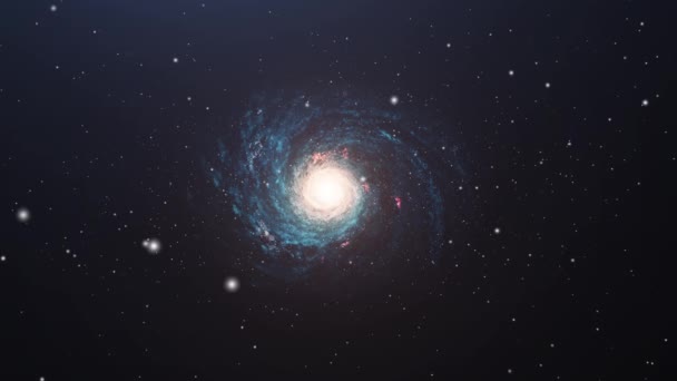 Galaxie Spirale Dans Univers — Video