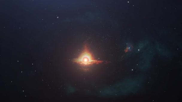 Ett Rörligt Svart Hål Universum — Stockvideo