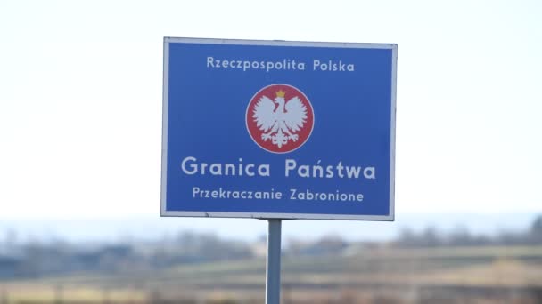 Polnisch Ukrainische Grenze Malhowice Polen — Stockvideo