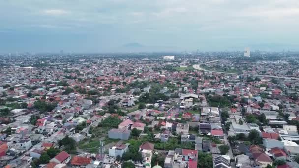 Повітряний Постріл Густонаселені Міські Райони — стокове відео