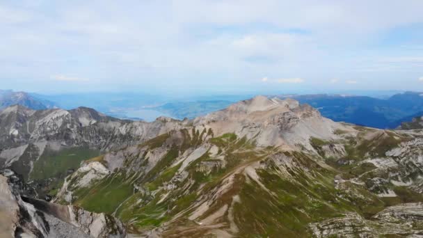 Aerea Cresta Montuosa Vicino Jungfrau Eiger Monch — Video Stock