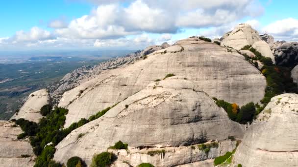 Aérea Cordillera Montserrat Desde Aire — Vídeos de Stock