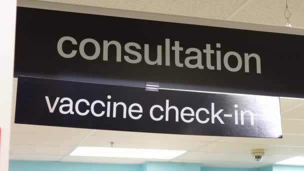 Vaccine Check Pharmacy Sign Consultation Covid Influenza Flu Shot Doctors — 비디오