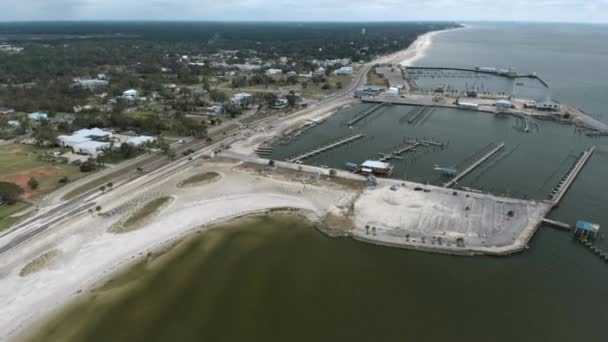 Luftbild Von Land Der Region Mississippi Süden Nach Hurrikan Zeta — Stockvideo