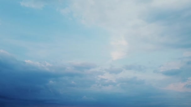 Heldere Blauwe Wolken Lucht — Stockvideo