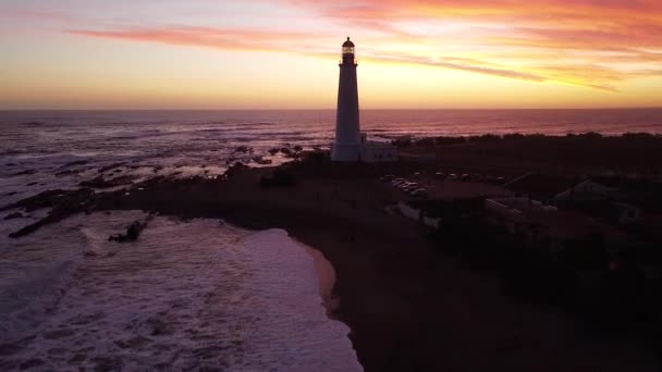 Goldener Sonnenuntergang Strand Von Paloma Uruguay — Stockvideo