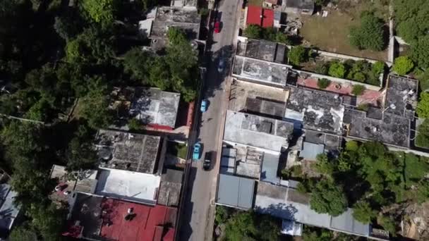 Vista Aérea Una Pequeña Ciudad México — Vídeos de Stock