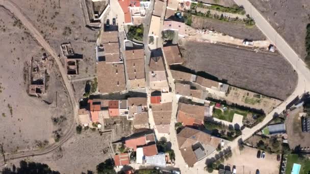 Lot Dronem Lotu Góry Dół Widok Miasto Aljezur Algarve Portugalia — Wideo stockowe