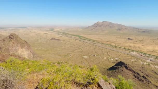 Panoramautsikt Över Öknen Delstaten Picacho Peak Pinal County Arizona Usa — Stockvideo