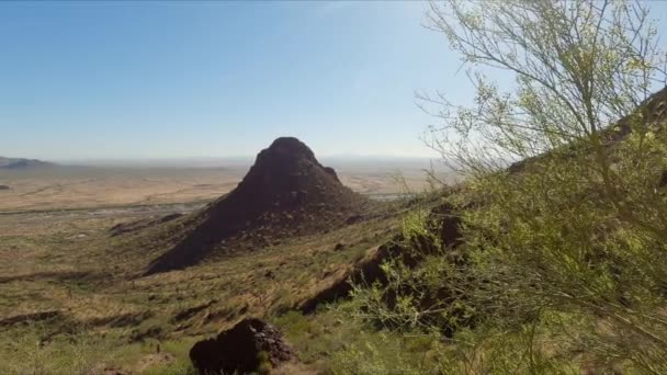 Opuštěná Krajina Picacho Peak State Park Slunečný Den Arizoně Usa — Stock video