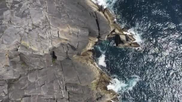 Falaises Spectaculaires Mer Côtière Sur Péninsule Dingle Irlande Aériennes — Video