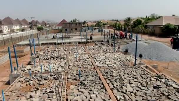 Aerial Flyover Proyek Konstruksi Besar Lokogoma Suburb Abuja Nigeria — Stok Video