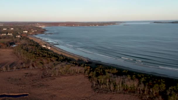 Fale Rozbijają Się Scarborough Beach Maine — Wideo stockowe