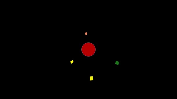 Barras Progresso Radiais Circulares Modelo Cor Verde Indicador Percentagem Gráficos — Vídeo de Stock