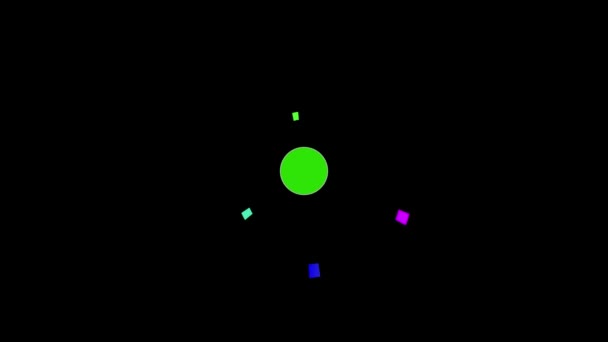 Barras Progreso Radiales Circulares Plantilla Color Verde Indicador Porcentaje Gráficos — Vídeo de stock