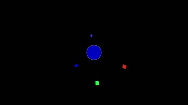 径向或圆形进度条 绿色模板 百分比指标 现代运动图形 平淡的风格 明亮而简单的Ui图表元素 在黑色上隔离用于屏幕模式 — 图库视频影像