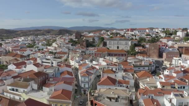Aerial View Medieval Town Silves Algarve Portugal Drone Shot — Stock Video