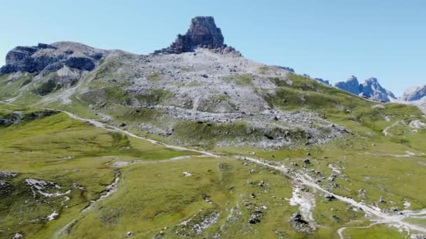 Horolezecká Stezka Dolomitských Horách Itálii Střední Střela — Stock video