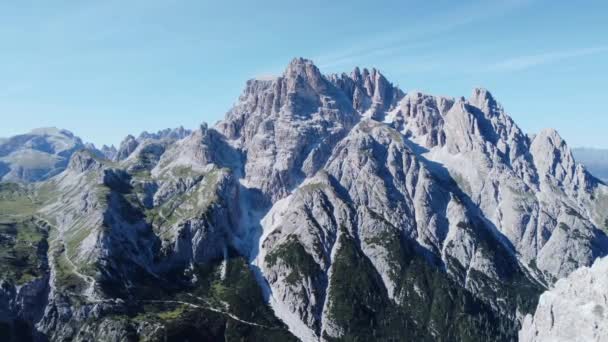 Schöne Und Idyllische Landschaft Der Dolomiten Italien Luftaufnahme — Stockvideo