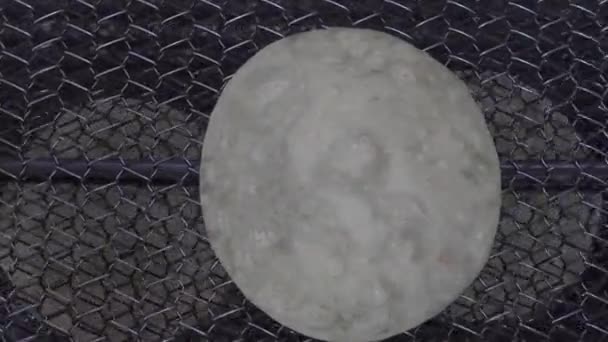 Ansicht Von Oben Tortilleria Von Mehl Tortillas Die Durch Die — Stockvideo