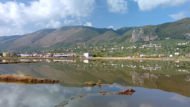 Images Drones Lac Salé Alykes Île Zante Grèce — Video
