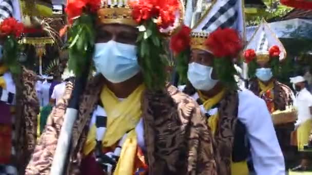 Balinese Hindoe Crematie Ceremonie Ngaben Van Een Lid Van Koninklijke — Stockvideo