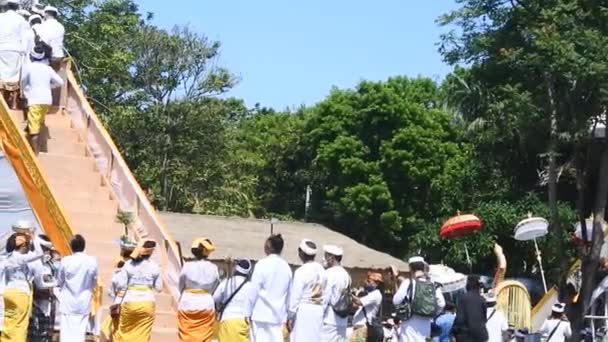 Cerimônia Cremação Hindu Balinesa Ngaben Membro Família Real Ida Pedanda — Vídeo de Stock