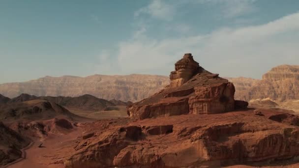 Rivelando Drone Colpo Belle Alte Montagne Desertiche Sabbia Più Colori — Video Stock