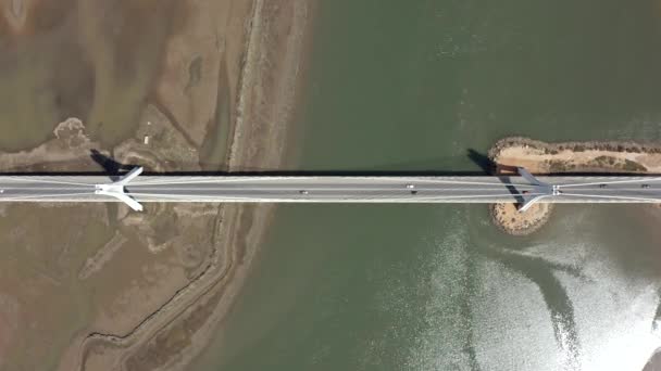 Most Ponte Silniční Doprava Blízkosti Portimao Okrese Faro Portugalsko Letecký — Stock video
