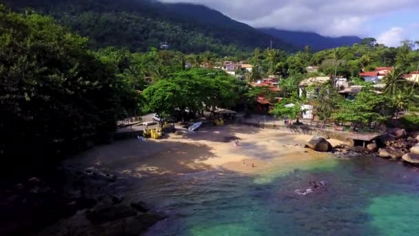 Belle Plage Sur Côte Brésilienne Aube — Video