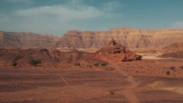 Lanzamiento Aéreo Revelador Drones Hermoso Desierto Fps — Vídeo de stock