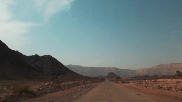 Fpv Shot Car Driving Big Colorful Desert — Stock Video