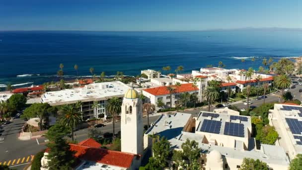 Aerial Rotating View Jolla California Looking North — Stock Video