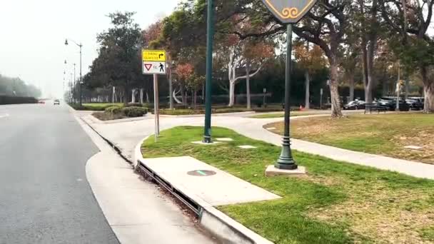Fechar Placa Beverly Hills Los Angeles Califórnia — Vídeo de Stock