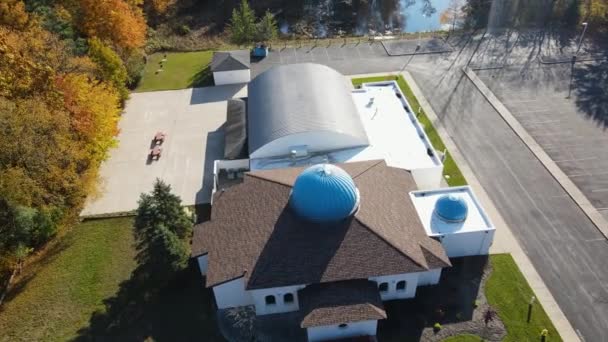 Igreja Ortodoxa Grega Movimento Descendente Inclinação Para Cima Para Manter — Vídeo de Stock