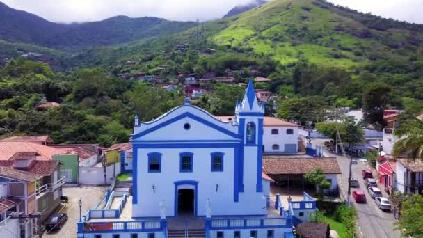 Igreja Nossa Senhora Ajuda Bonsucesso Ilhabela Costa Norte Estado São — Vídeo de Stock