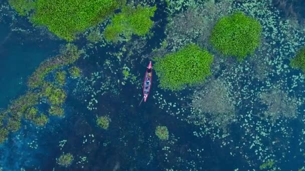 Avião Eye View Drone Shot Group Indian Men Fishing Dhow — Vídeo de Stock