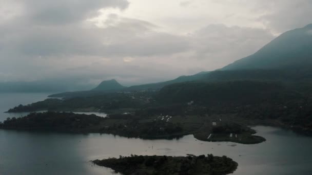 Atitlan Gölü Guatemala Daki Sierra Madre Dağları Nın Dağlık Bölgesi — Stok video