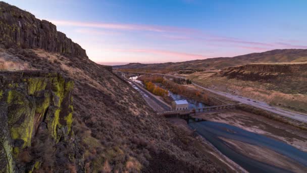 Timelapse Oregon Trailhead Boise Idaho Výhledem Přehradu Řeky Boise Během — Stock video