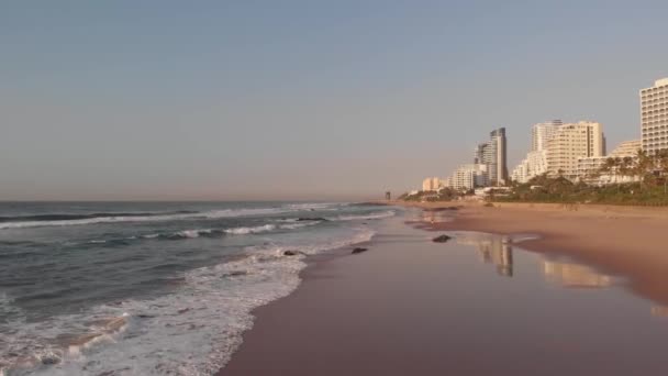 Široký Záběr Pláž Umhlanga — Stock video