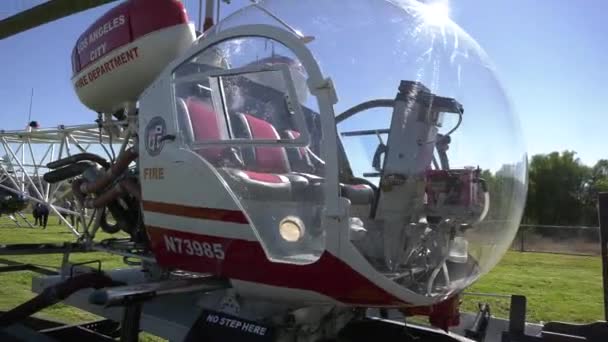 Helicóptero Dos Bombeiros Los Angeles — Vídeo de Stock