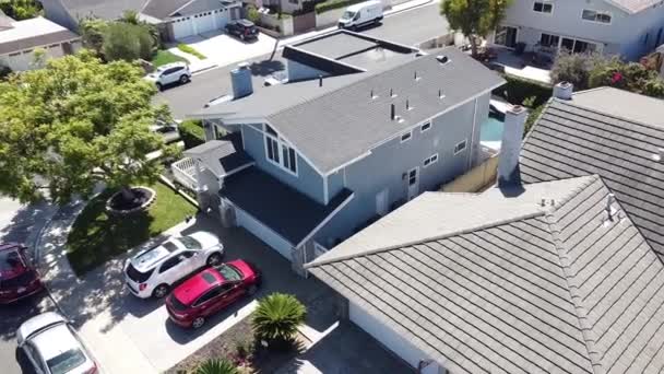 Flygfoto Över Ett Bostadsområde Huntington Beach Kalifornien — Stockvideo