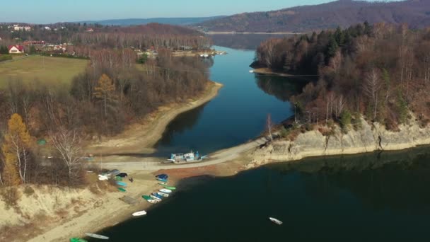 Lago Soliskie Bieszczady Polonia — Video Stock