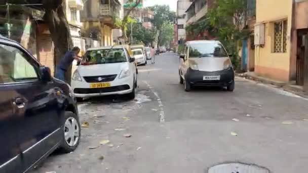 Hyper Lapse Van Oude Vintage Weg Van Kolkata West Bengalen — Stockvideo