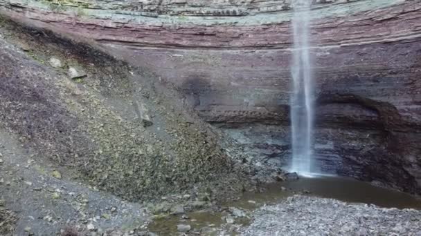 Duivels Punch Bowl Lint Bovenste Waterval Stoney Creek Hamilton Canada — Stockvideo